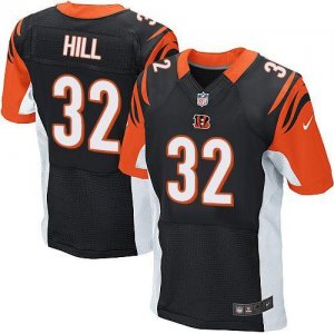 Jerseys Factory Cheap Nike Bengals #32 Jeremy Hill Black Team Co