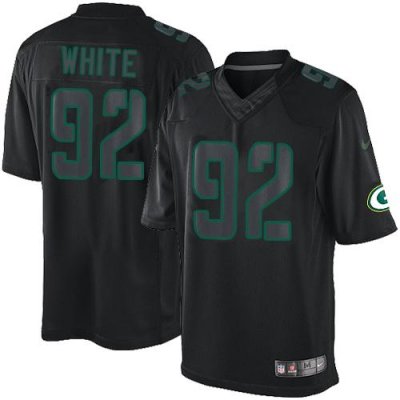 Jerseys Factory Cheap Nike Packers #92 Reggie White Black Men's