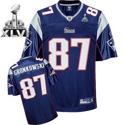 Jerseys Factory Cheap Patriots #87 Rob Gronkowski Dark blue Supe