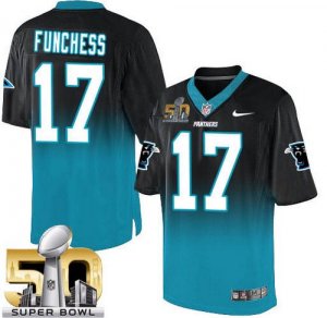 Jerseys Factory Cheap Nike Panthers #17 Devin Funchess Black/Blu