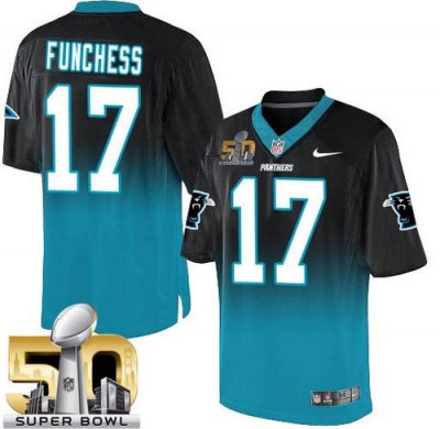 Jerseys Factory Cheap Nike Panthers #17 Devin Funchess Black/Blu