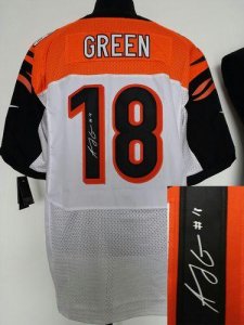 Jerseys Factory Cheap Nike Bengals #18 A.J. Green White Men's St