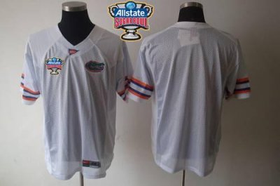Jerseys Factory Cheap Gators Blank White Allstate Sugar Bowl Emb