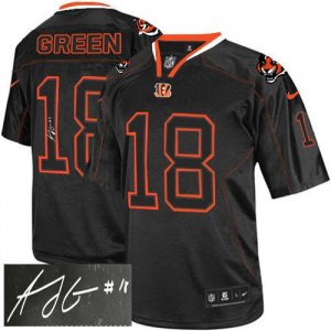 Jerseys Factory Cheap Nike Bengals #18 A.J. Green Lights Out Bla