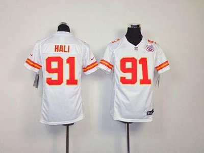Jerseys Factory Cheap Nike Chiefs #91 Tamba Hali White Youth Emb