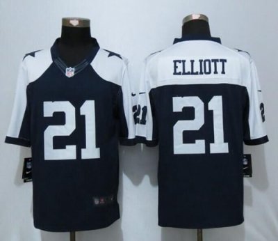 Jerseys Factory Cheap Nike Cowboys #21 Ezekiel Elliott Navy Blue