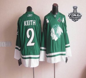 Jerseys Factory Cheap Blackhawks St Patty's Day #2 Duncan Keith