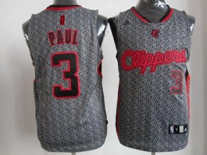 Jerseys Factory Cheap Clippers #3 Chris Paul Grey Static Fashion