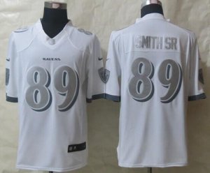 Jerseys Factory Cheap Nike Ravens #89 Steve Smith Sr White Men's
