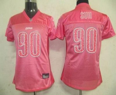 Jerseys Factory Cheap Lions #90 Ndamukong Suh Red Women's Sweeth