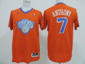 Jerseys Factory Cheap Knicks #7 Carmelo Anthony Orange 2013 Chri