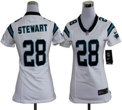 Jerseys Factory Cheap Nike Panthers #28 Jonathan Stewart White W