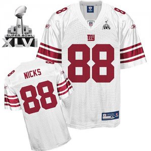 Jerseys Factory Cheap Giants #88 Hakeem Nicks White Super Bowl X