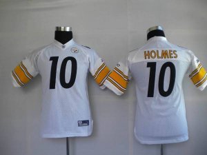 Jerseys Factory Cheap Steelers #10 Santonio Holmes White Stitche