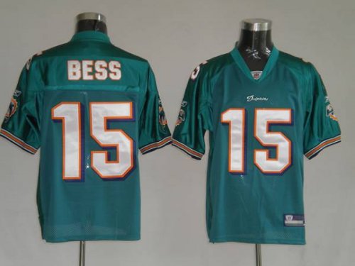 Jerseys Factory Cheap Dolphins Davone Bess #15 Green Stitched NF