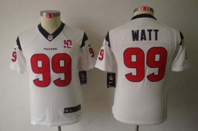 Jerseys Factory Cheap Nike Texans #99 J.J. Watt White With 10TH