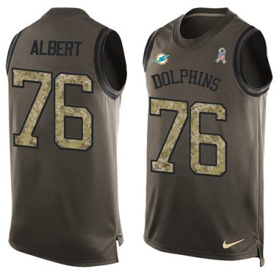 Jerseys Factory Cheap Nike Dolphins #76 Branden Albert Green Men