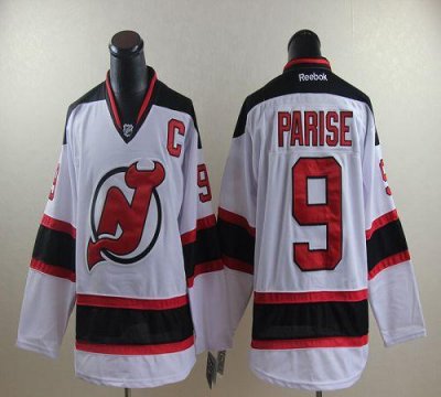 Jerseys Factory Cheap Devils #9 Zach Parise White Embroidered NH