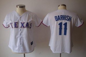 Jerseys Factory Cheap Rangers #11 Yu Darvish White Women's Fashi