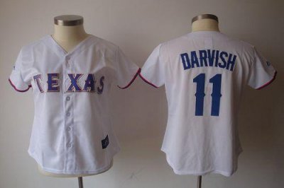 Jerseys Factory Cheap Rangers #11 Yu Darvish White Women's Fashi