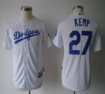 Jerseys Factory Cheap Dodgers #27 Matt Kemp White Cool Base Embr