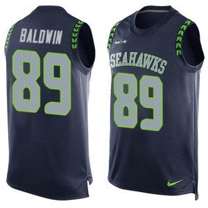 Jerseys Factory Cheap Nike Seahawks #89 Doug Baldwin Steel Blue