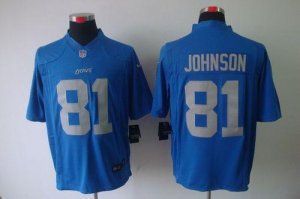 Jerseys Factory Cheap Nike Lions #81 Calvin Johnson Blue Alterna