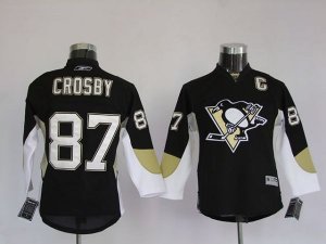 Jerseys Factory Cheap Penguins #87 Sidney Crosby Embroidered Bla