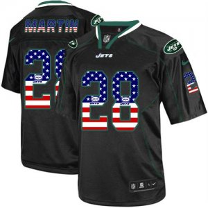 Jerseys Factory Cheap Nike Jets #28 Curtis Martin Black Men's St