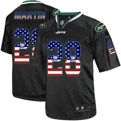 Jerseys Factory Cheap Nike Jets #28 Curtis Martin Black Men's St
