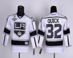 Jerseys Factory Cheap Kings #32 Jonathan Quick White Road 2012 S