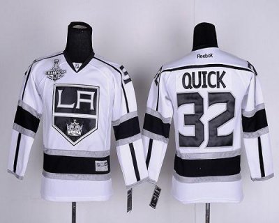 Jerseys Factory Cheap Kings #32 Jonathan Quick White Road 2012 S