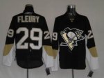 Jerseys Factory Cheap Penguins #29 Andre Fleury Embroidered Blac