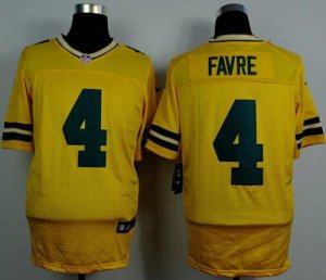 Jerseys Factory Cheap Nike Packers #4 Brett Favre Yellow Alterna