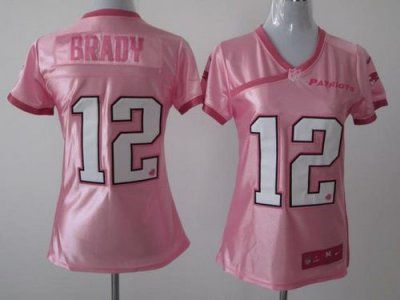 Jerseys Factory Cheap Nike Patriots #12 Tom Brady New Pink Women