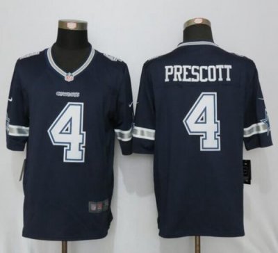Jerseys Factory Cheap Nike Cowboys #4 Dak Prescott Navy Blue Tea