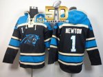 Jerseys Factory Cheap Nike Panthers #1 Cam Newton Black Super Bo