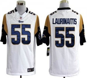 Jerseys Factory Cheap Nike Rams #55 James Laurinaitis White Men'