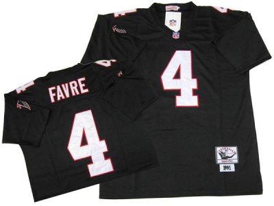 Jerseys Factory Cheap Mitchell&Ness Falcons #4 Brett Favre Black