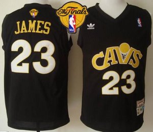 Jerseys Factory Cheap Cavaliers #23 LeBron James Black CAVS Thro