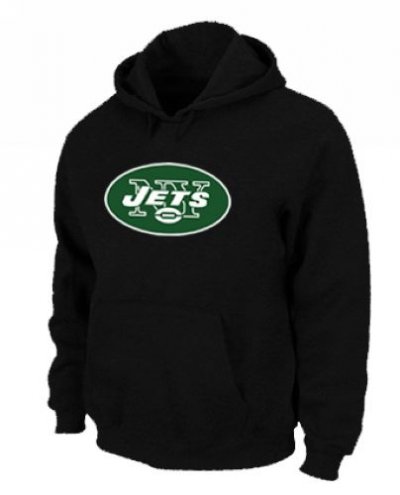 Jerseys Factory Cheap New York Jets Logo Pullover Hoodie Black