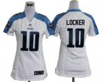 Jerseys Factory Cheap Nike Titans #10 Jake Locker White Women's