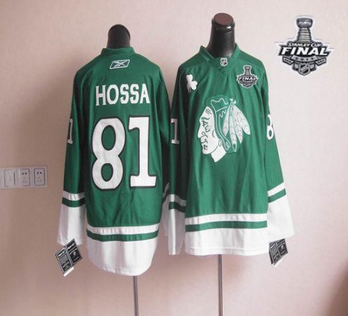 Jerseys Factory Cheap Blackhawks St Patty's Day #81 Marian Hossa