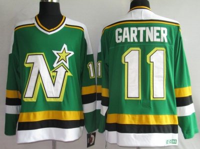 Jerseys Factory Cheap Stars #11 Mike Gartner Embroidered Green C