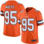 Jerseys Factory Cheap Nike Broncos #95 Derek Wolfe Orange Men's