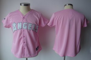 Jerseys Factory Cheap Angels Blank Pink Women's Fashion Embroide