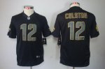 Jerseys Factory Cheap Nike Saints #12 Marques Colston Black Impa