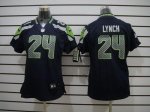 Jerseys Factory Cheap Nike Seahawks #24 Marshawn Lynch Steel Blu