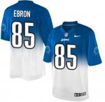 Jerseys Factory Cheap Nike Lions #85 Eric Ebron Blue/White Men's