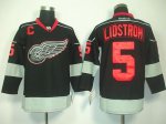 Jerseys Factory Cheap Red Wings #5 Nicklas Lidstrom Black Ice Em